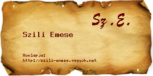 Szili Emese névjegykártya